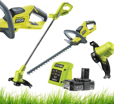 Set kopshti Ryobi RHT1845LT25M20, 18V, bateri 2Ah, jeshile