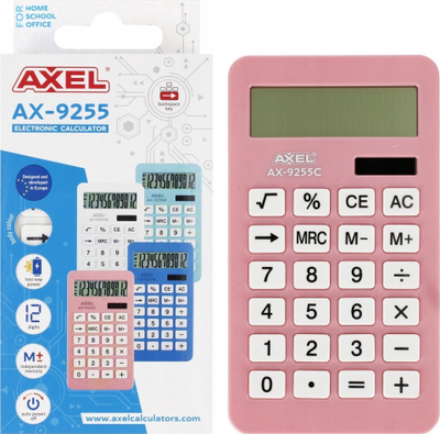 Kalkulator AXEL AX-9255C, 12 shifra, rozë
