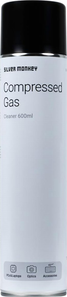 Спреј со компримиран воздух Silver Monkey Compressed Gas, 600 ml, бел