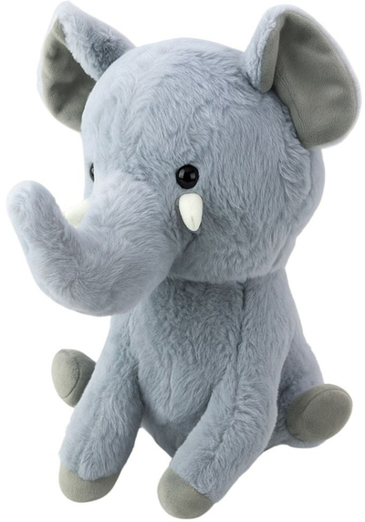 Lodër pelushi elefant, 36cm, gri