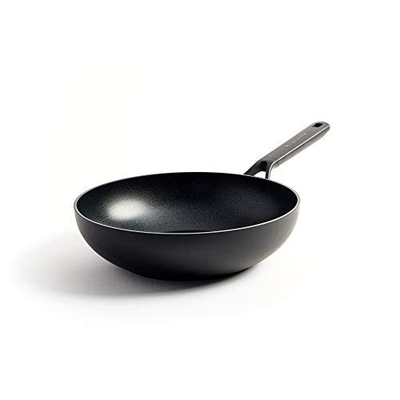 Tigan wok KitchenAid Classic Forged, 28cm 3.6L, qeramik jo ngjitës, i zi
