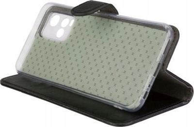 Kapak portofol FIXED Opus për Motorola Moto G54 5G, lëkurë sintetike, me stand, i zi