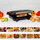 Grill elektrik dhe tostier Electric Grill Folding Toaster Powerful, 750W, pllaka jo-ngjitëse, i zi
