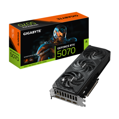 Kartë grafike GIGABYTE GeForce RTX 5070 WINDFORCE OC SFF, 12GB GDDR7, PCI-E 5.0