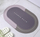 Tapet banjoje AG946B Quick Drying Oval, antirrëshqitës, gri vjollcë