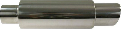 Sustë fundore TurboWorks Final Muffler, hyrje 90mm, dalje 76mm, çelik inox