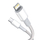 Kabllo karikimi Baseus USB C në Lightning, 2m, 20W, e bardhë
