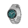 Ora dore Boss Teal Strike Chronograph, 41mm, çelik inoks, argjendtë