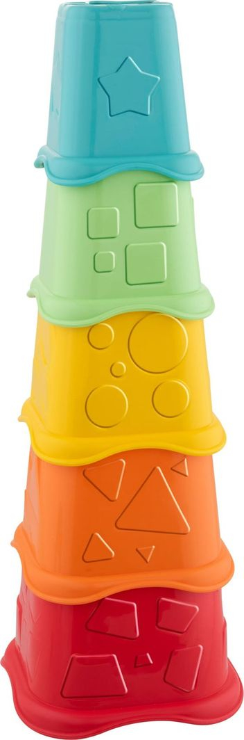 Lodër edukative Chicco ECO+ Tower, 2 në 1 kupa për t’u grumbullu, shumëngjyrëshe