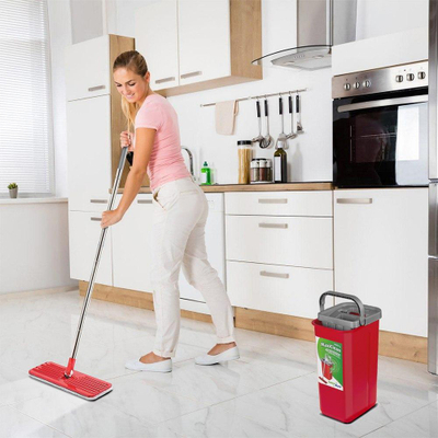 Set mop për dysheme GreenBlue MaxiClean GB870, 5.7L, kovë me shtrydhje, gri