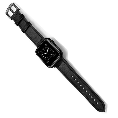 Rrip lëkure 4wrist për Apple Watch - 42/44/45/49 mm, i zi