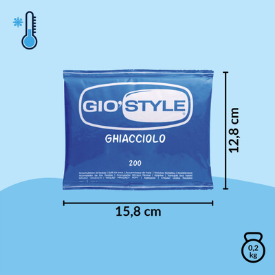 Element ftohës me xhel GioStyle Ghiacciolo Soft 200g, i ripërdorshëm, blu