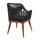 Karrige alumini Myrtia me litar gri & këmbë arre 62×63×90 cm (HM5549.01), gri