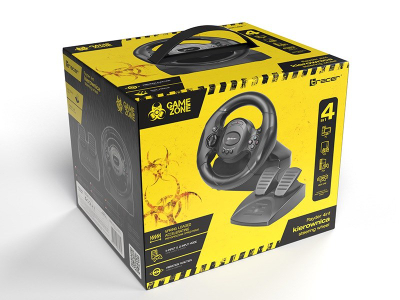 Timoni lojërash Tracer Rayder TRAJOY46765, PC PS3 PS4 Xbox One, vibrim, i zi