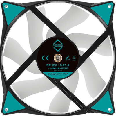 Ftohës Iceberg IceGALE ARGB, 140 mm, i zi