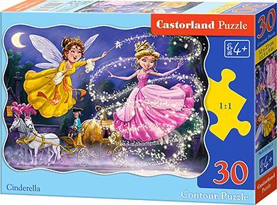 Puzzle Castorland Cinderella, 30 elemente, + 4 vjeç