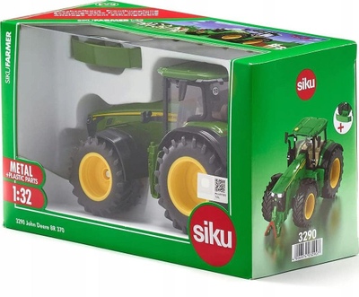 Lodër traktor Siku John Deere 8R 370, metal, shkallë 1:32, jeshile