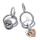 Vathë për femra Pandora Double Hoop Earrings, të argjendtë