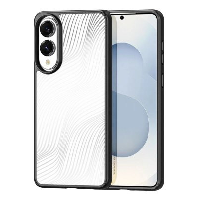 Маска за телефон Dux Ducis Aimo за Samsung S25 Edge, проѕирна, рамка TPU, црна