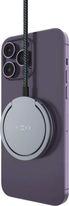 Karikues pa tela FIXED MagPad Pro, Qi2 MagSafe 15W, me qëndrorese, gri