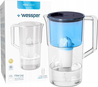 Shishe filtrimi uji Wessper AquaClassic Basic, 2.5L, blu