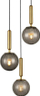 Llambadar tavani Netlighting Ravena, 3 drita, E27 LED, bronz i artë