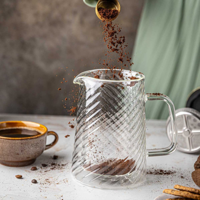 Aparat French press Klausberg KB-7765, 0.35L, xham, ngjyrë ari