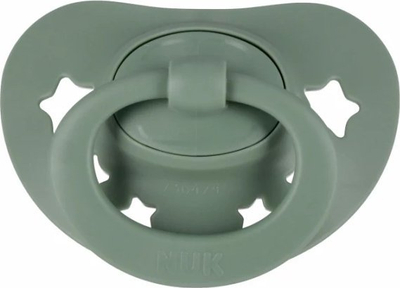 Qetsus për bebe NUK Signature, silikon pa BPA, 0-6 mujsh, set 2 copë, jeshile