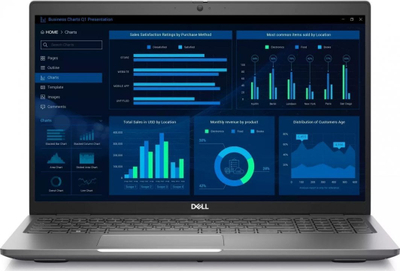 Laptop Dell Precision 5680, 15.6", Intel Core i7-13700H, 16 GB RAM, 512 GB SSD, NVIDIA Quadro RTX A1000, gri