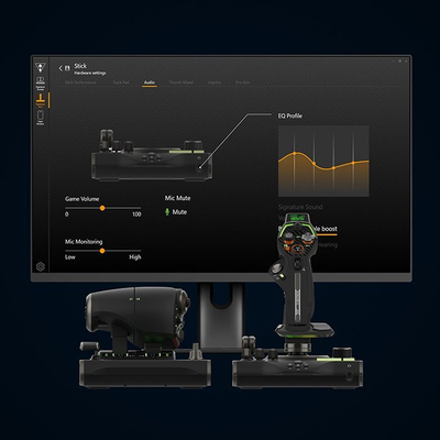 Joystick HOTAS Turtle Beach VelocityOne Flightdeck, me throttle, me ekran me prekje, i zi