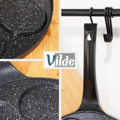 Tigan për vezë Vilde Basic Line, granit, 26 cm, gri
