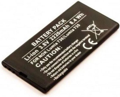 Bateri telefoni MicroSpareparts BV-T5A, 2220mAh, Li-ion Polymer, për Nokia Lumia 730 735 738, e zezë
