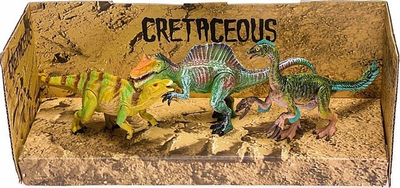 Set lodrash dinosaurë King Me World Cretaceous, figura plastike, me ngjyra të ndryshme