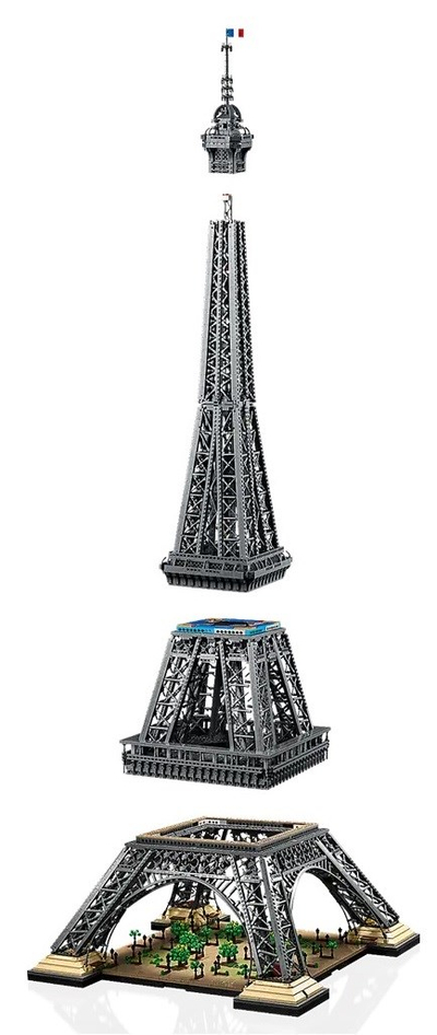 Set LEGO Icons Eiffel Tower 10307, 10001 pjesë, për të rritur, shumëngjyrësh