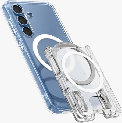 Kapak telefoni Spigen Ultra Hybrid Wallet MagSafe Plus, për Samsung Galaxy S25 Series, transparent