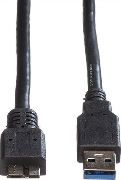 Kabllo USB Roline 11.02.8877, USB 3.0 A në Micro B, 3m, e zezë