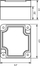 Kuti industriale hermetike Elektro-Plast, 63 x 57 x 37 mm, e hirtë
