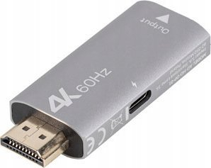 Adapter video Lanberg AD-HD-DP-01, HDMI në DisplayPort, 4K 60Hz, argjendtë