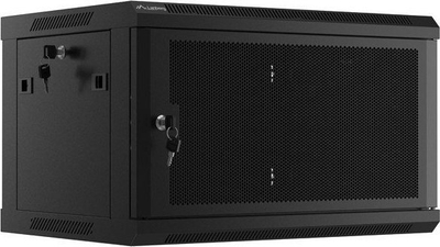 Kabinet rrjeti Lanberg WF01 19" 6U, 600x450, derë e perforuar, i zi