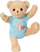 Lodër ari pelushi Baby Born Bear, me fletore shoqnije, me romper blu