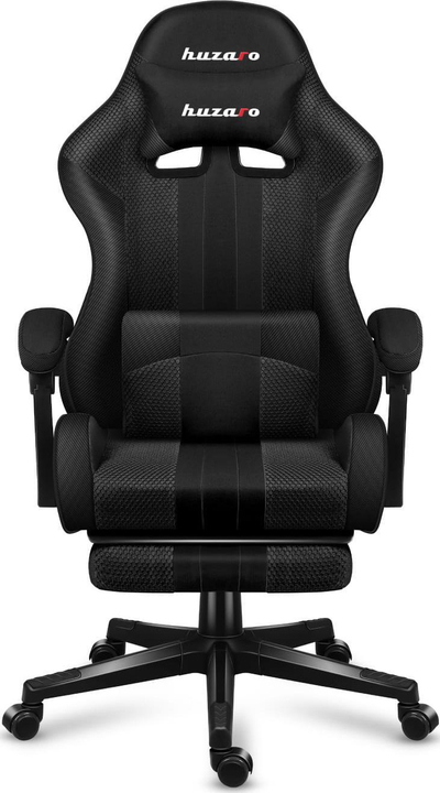 Karrige gaming Huzaro Force 4.7 Carbon Mesh, këmbëz e integrume, deri 140 kg, e zezë