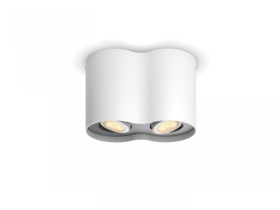 Spot tavanor Philips Hue Pillar, 2 drita LED, White Ambiance, i bardhë
