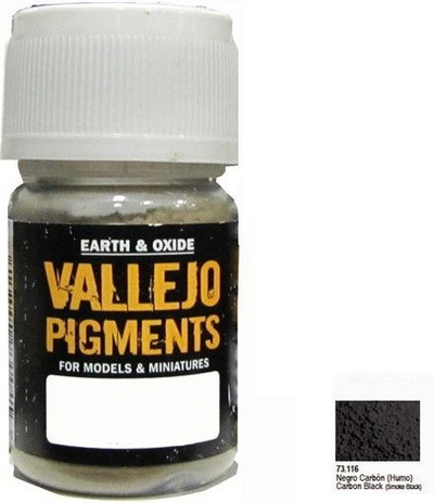 Pigment modelimi Vallejo Carbon Black, 30 ml, i zi
