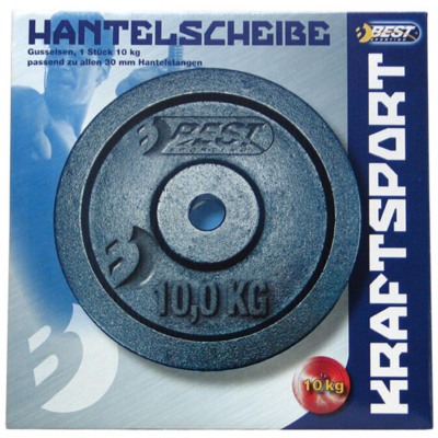 Pllakë peshe Best Sporting, 10 kg, vrimë 30 mm, e zezë