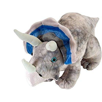 Lodër pelushi Triceratops 15490, 25cm, dinosaurus pelush, gri