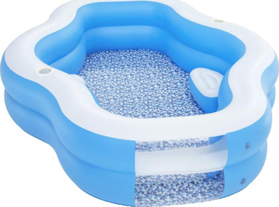 Pishinë me fryrje Bestway Splashview 54409, 270 x 198 x 51 cm, 821L, blu me të bardhë