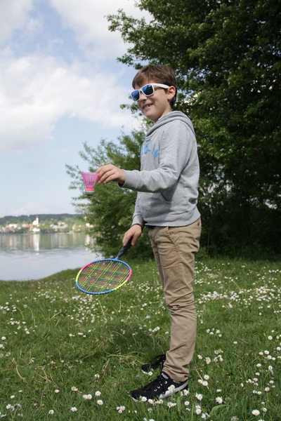 Set loje Badminton Schildkrot, i kaltër