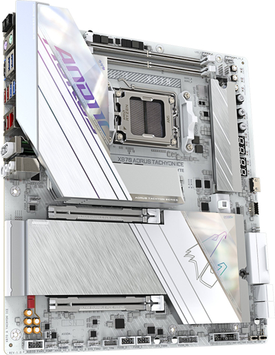 Pllakë amë Gigabyte X870 A Tachyon Ice, socket AM5, chipset AMD X870, E-ATX