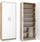 Raft librash Topeshop Office Shelf Living Room Oliv 2D, 8 rafte, i bardhë me detaje Sonoma Oak