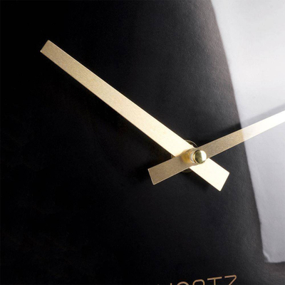 Orë muri Classic, 30cm, e zezë me akrepa ari